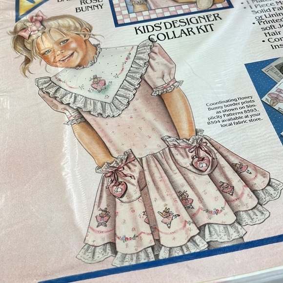 1988 Honey Bunny Kids Designer Collar‎ Kit Daisy Kingdom Ballerina Rose 5024 NEW - Picture 6 of 8